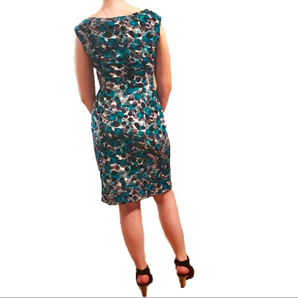 Connected Apparel NWT Sleeveless blue/Grn Dress 6 - Picture 4 of 4